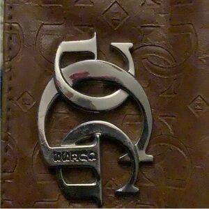 G by Guess Brown Leather Wallet with silver logo